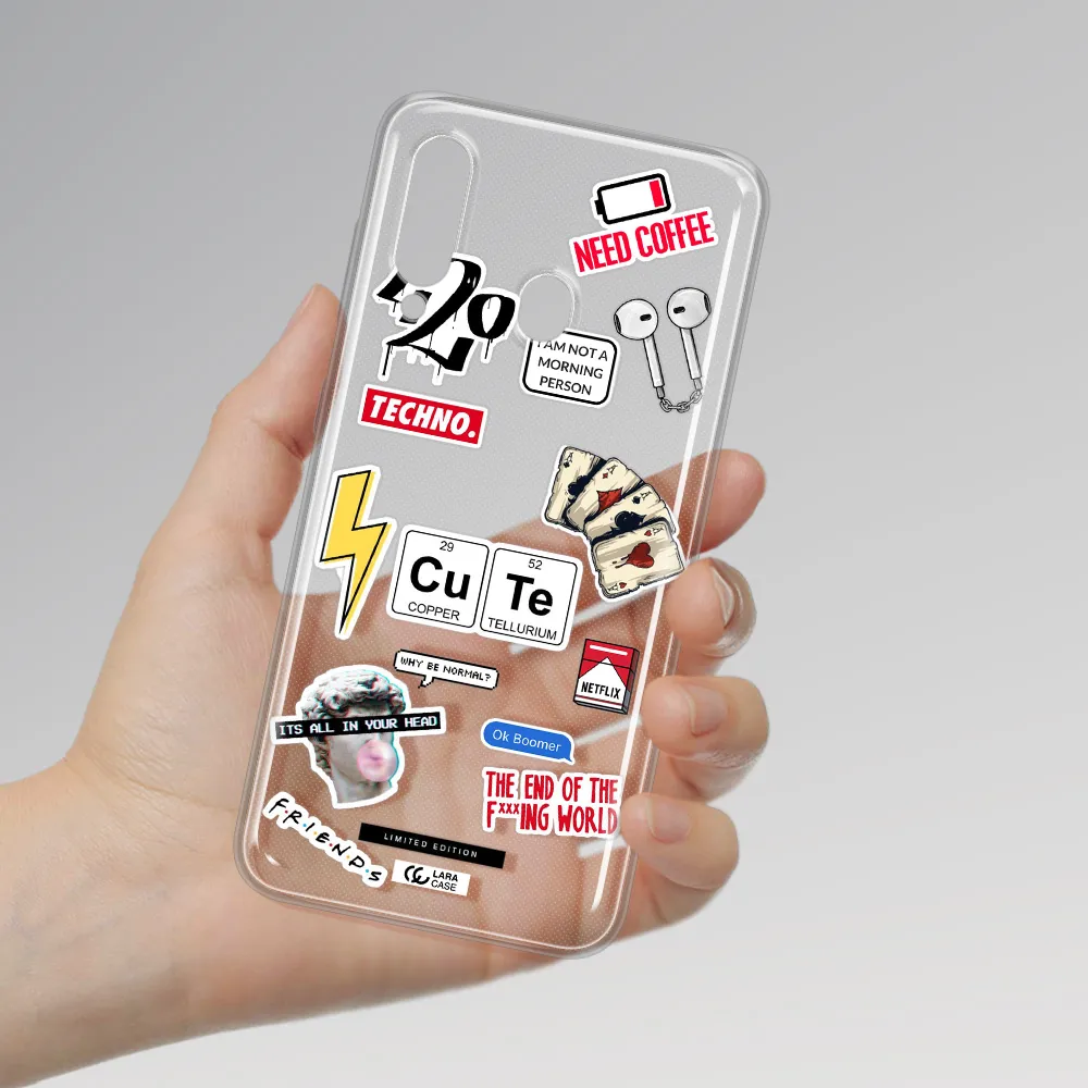 Cute Samsung A60 Clear TPU Case