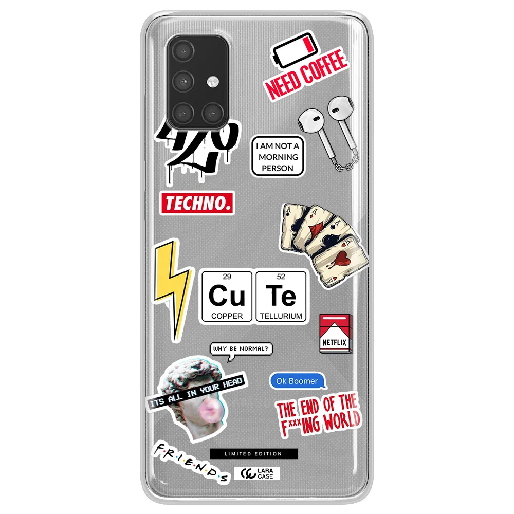 Cute Samsung A71 Clear TPU Case