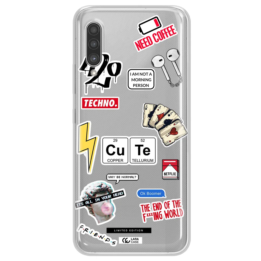 Cute Samsung A90 Clear TPU Case