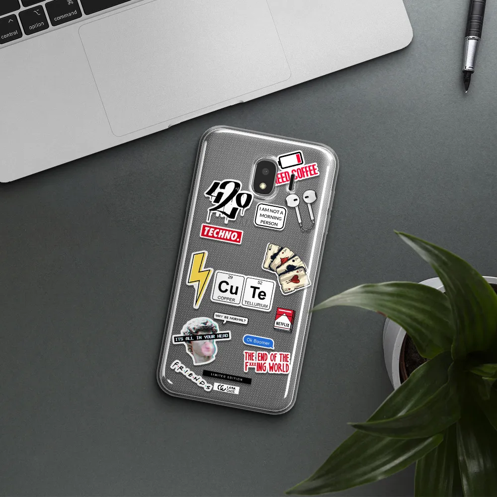 Cute Samsung J4 Clear TPU Case