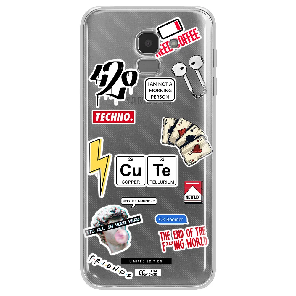 Cute Samsung J6 Clear TPU Case