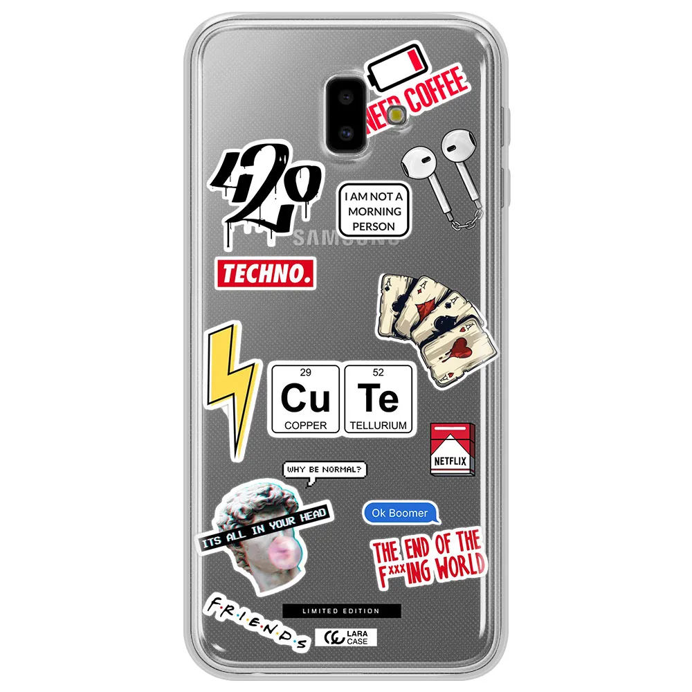 Cute Samsung J6 Plus Clear TPU Case