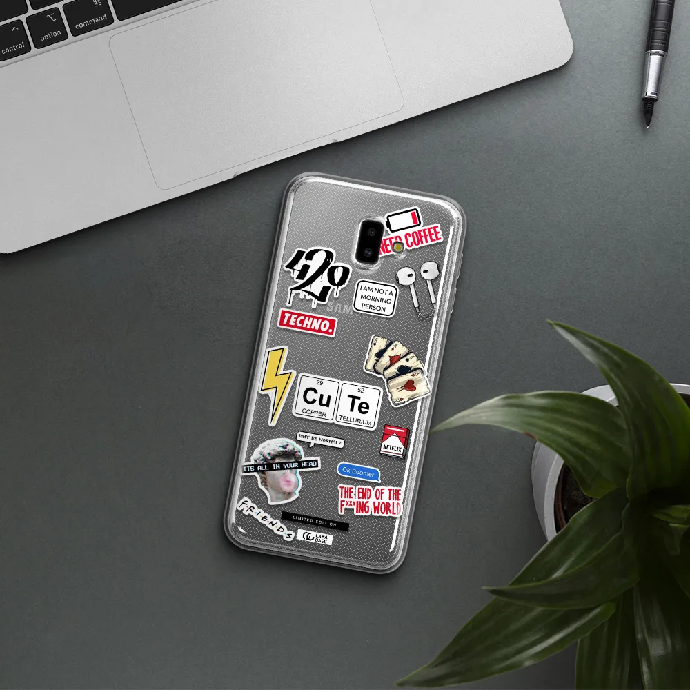 Cute Samsung J6 Plus Clear TPU Case