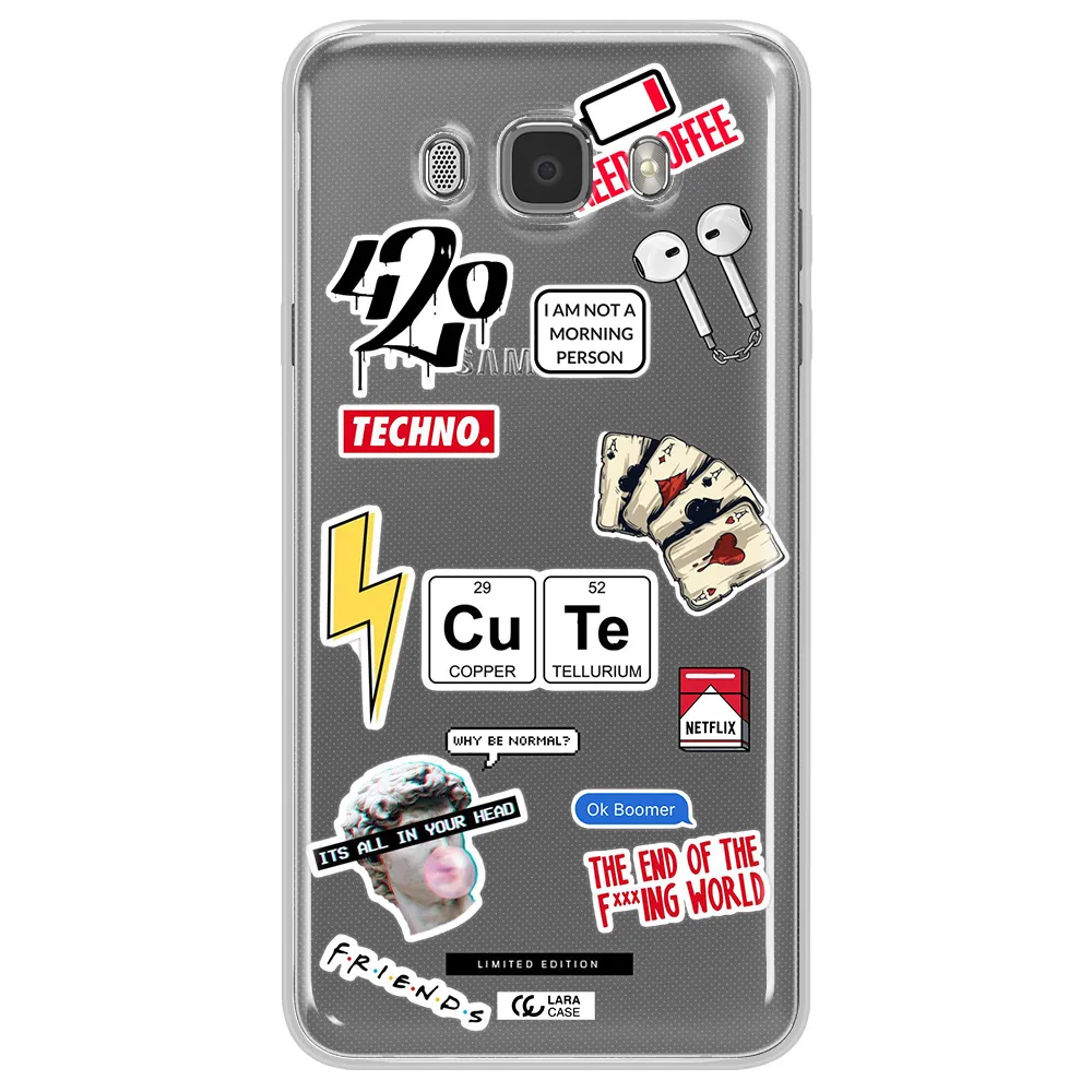 Cute Samsung J7 2016 Clear TPU Case