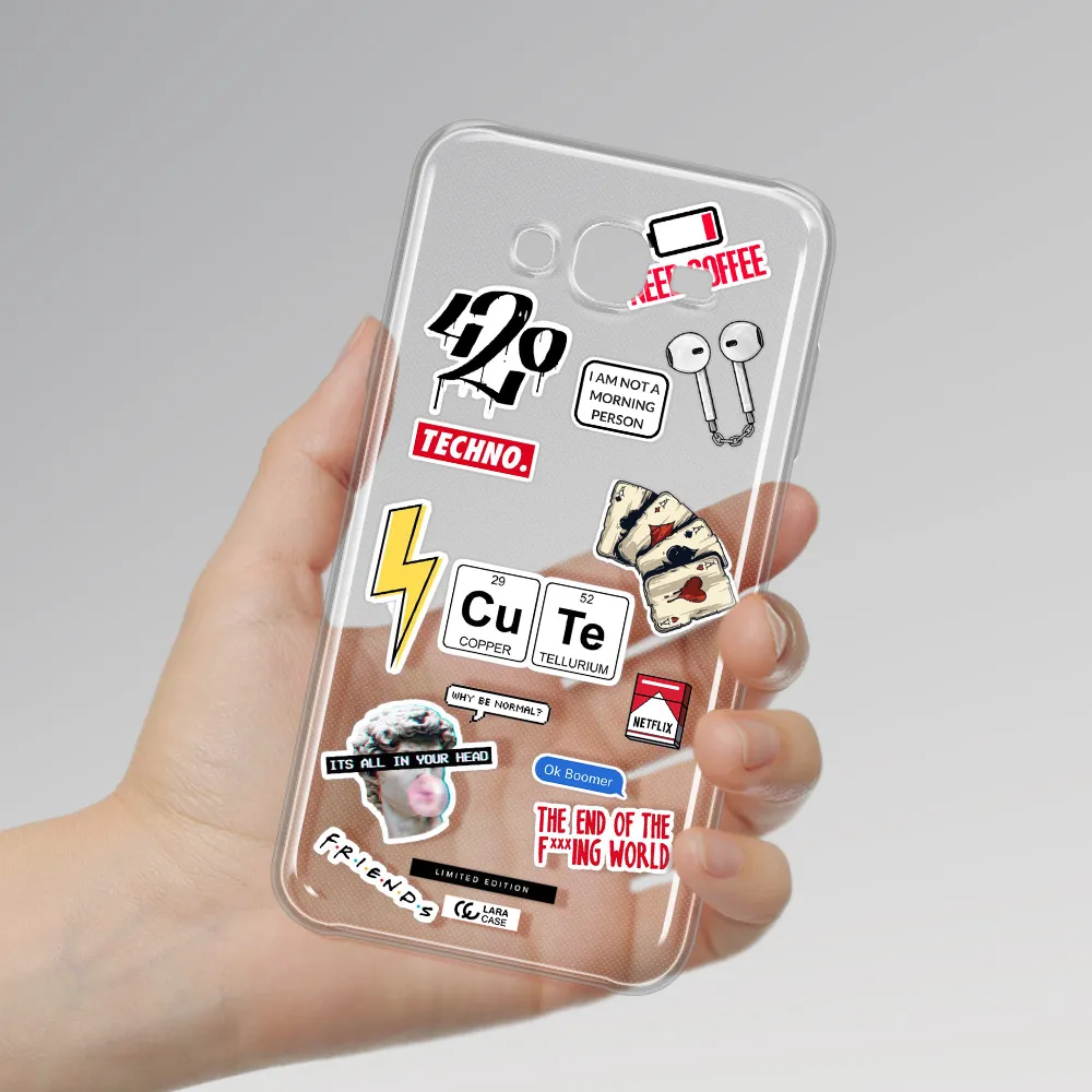 Cute Samsung J7 Clear TPU Case