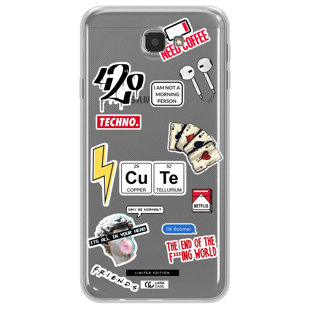 Cute Samsung J7 Prim Clear TPU Case