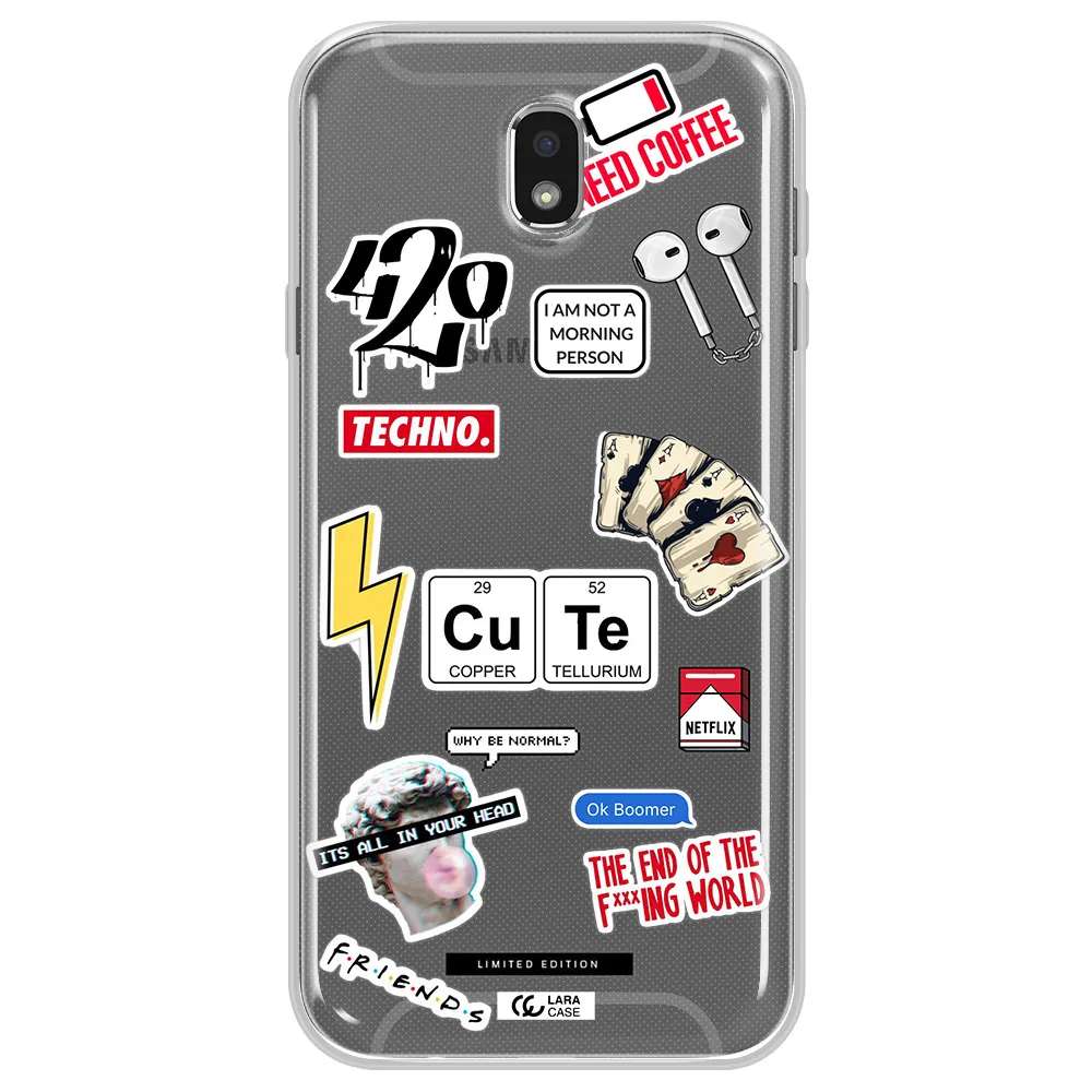 Cute Samsung J7 Pro Clear TPU Case