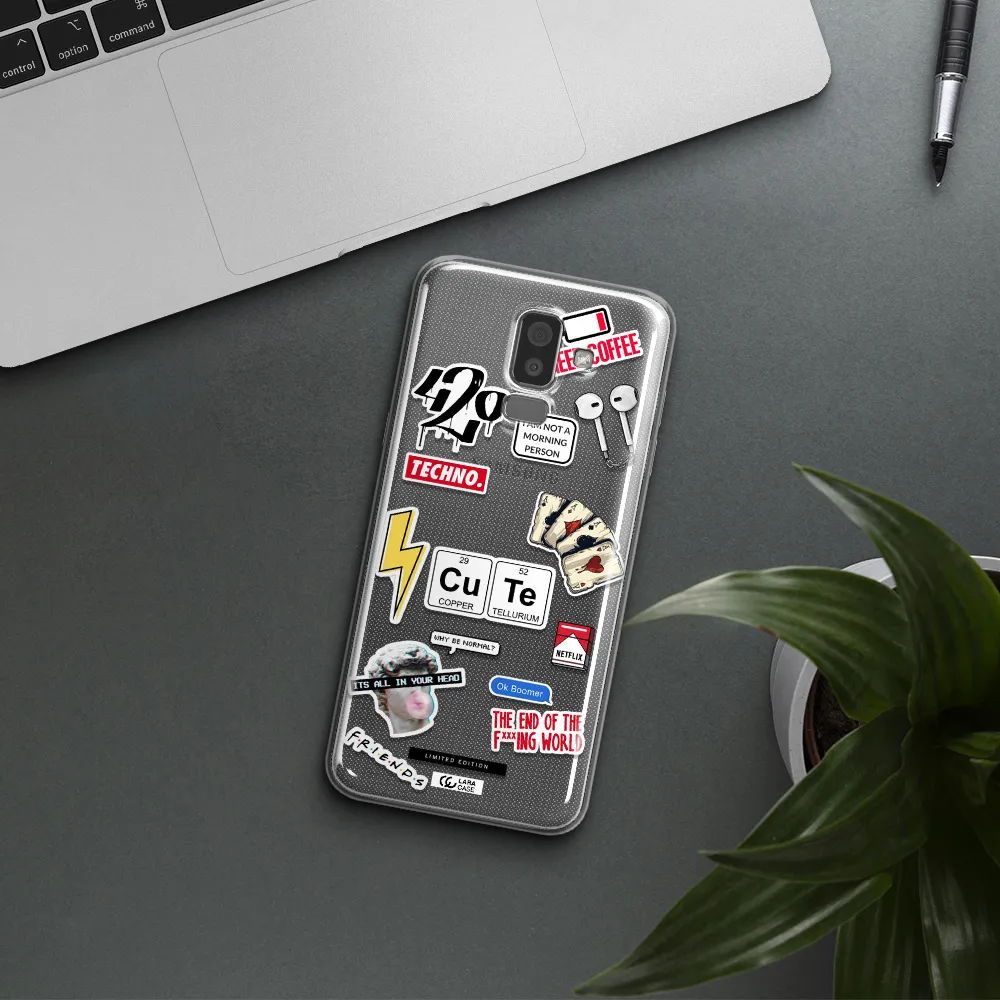 Cute Samsung J8 Clear TPU Case