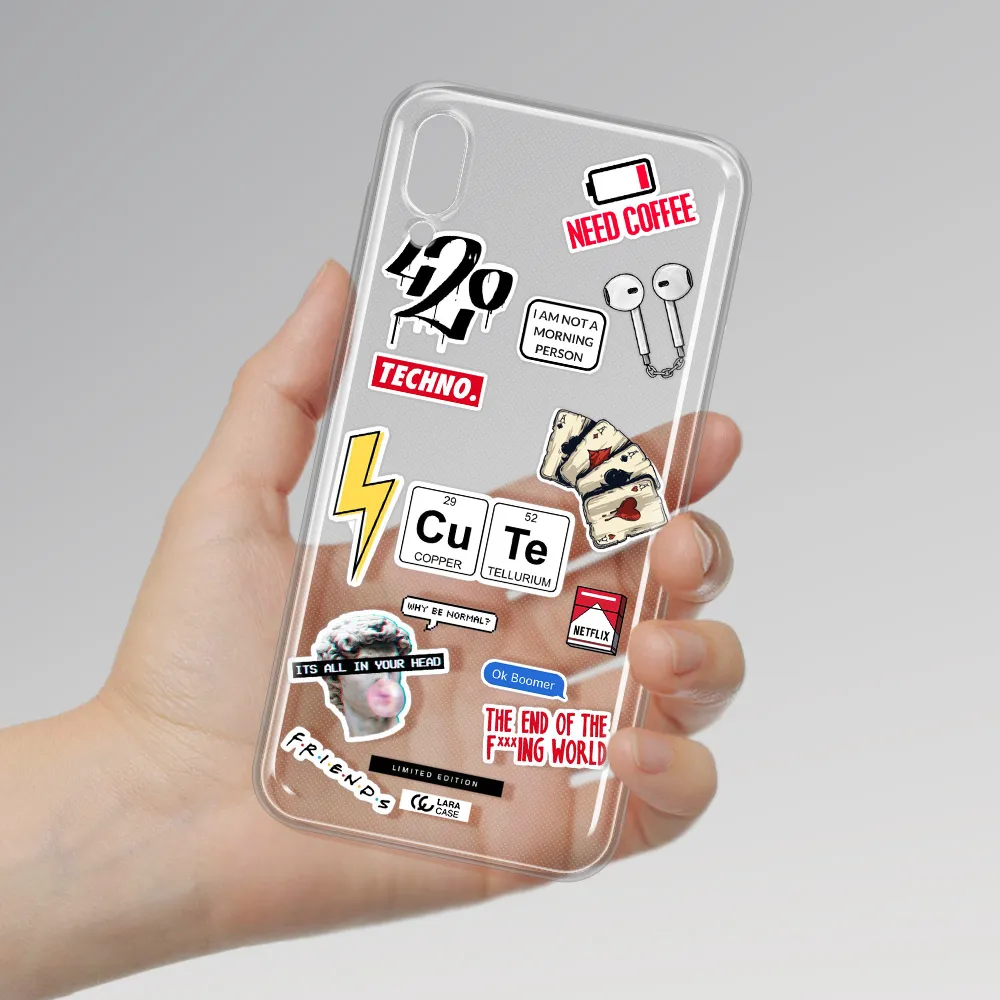Cute Samsung M10 Clear TPU Case