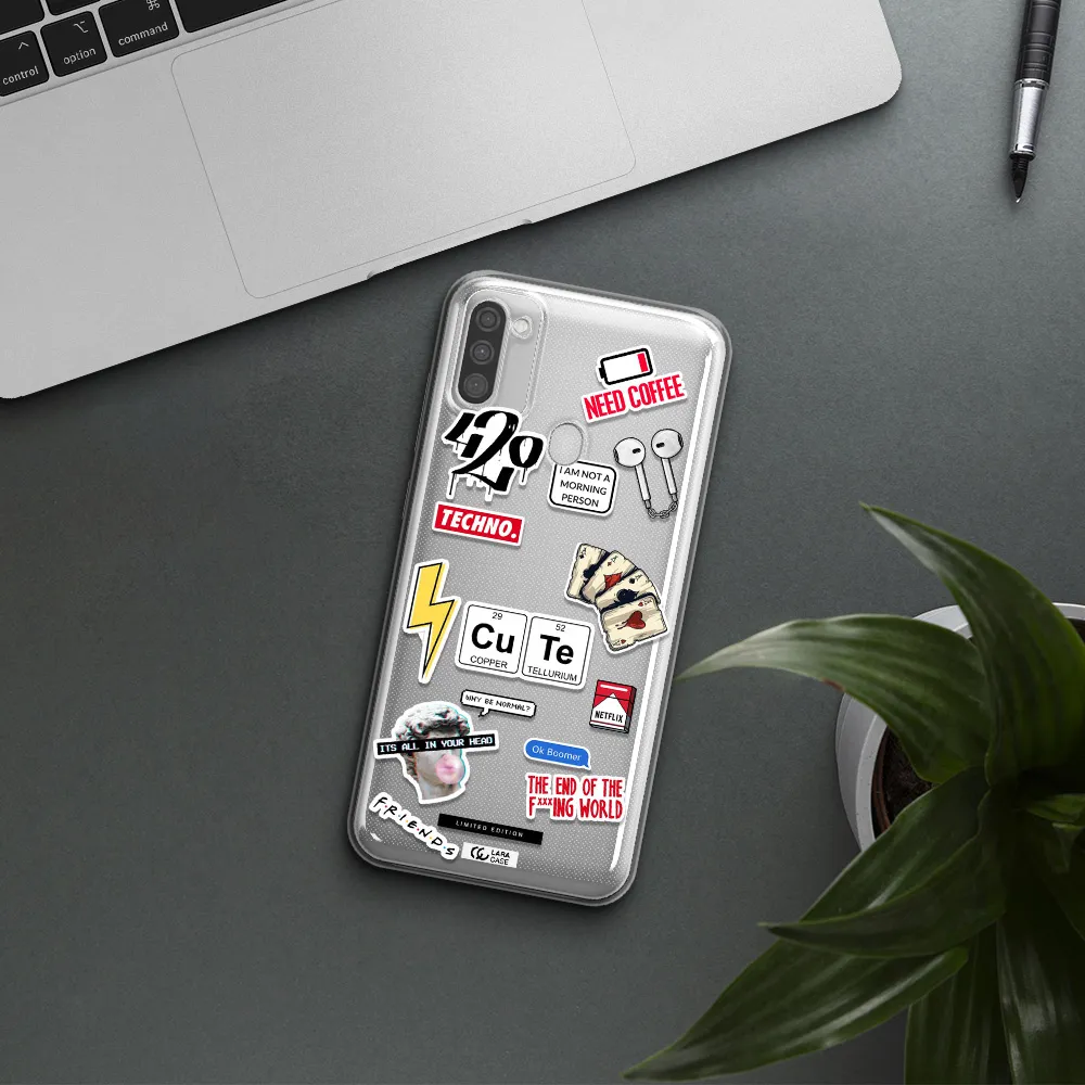 Cute Samsung M11 Clear TPU Case