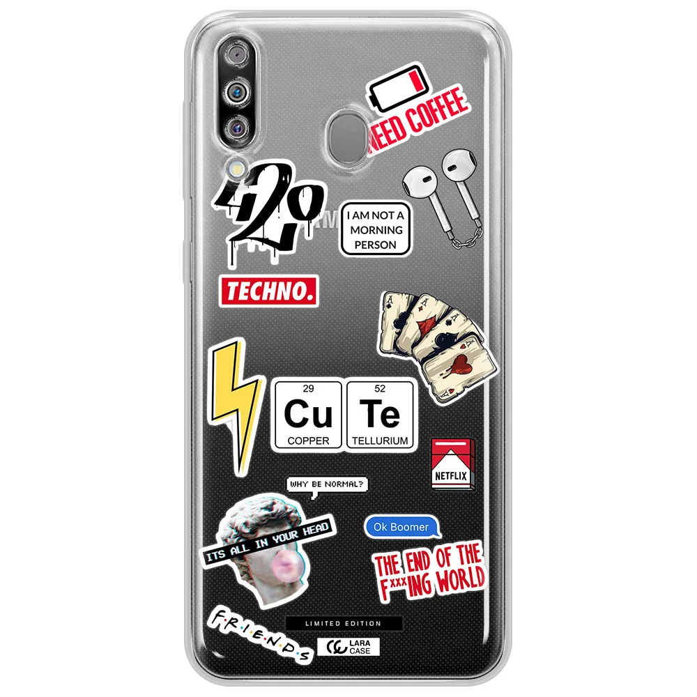 Cute Samsung M30 Clear TPU Case