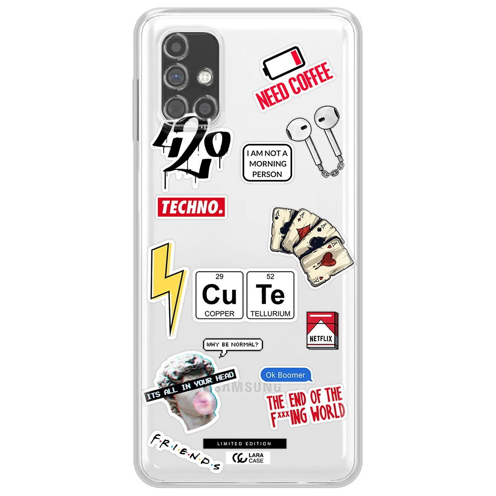 Cute Samsung M31S Clear TPU Case