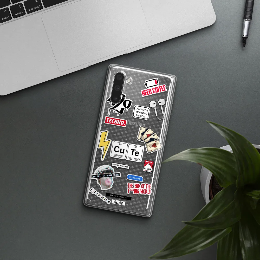 Cute Samsung Note 10 Clear TPU Case