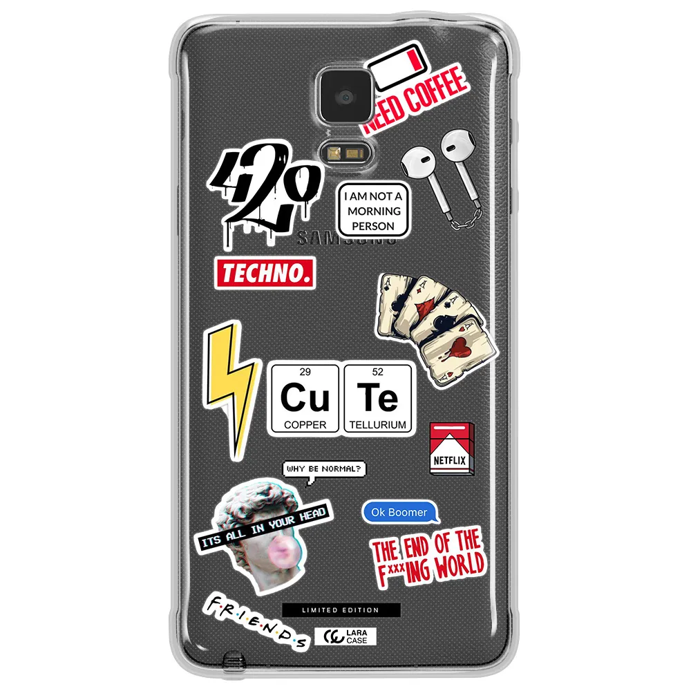 Cute Samsung Note 4 Clear TPU Case