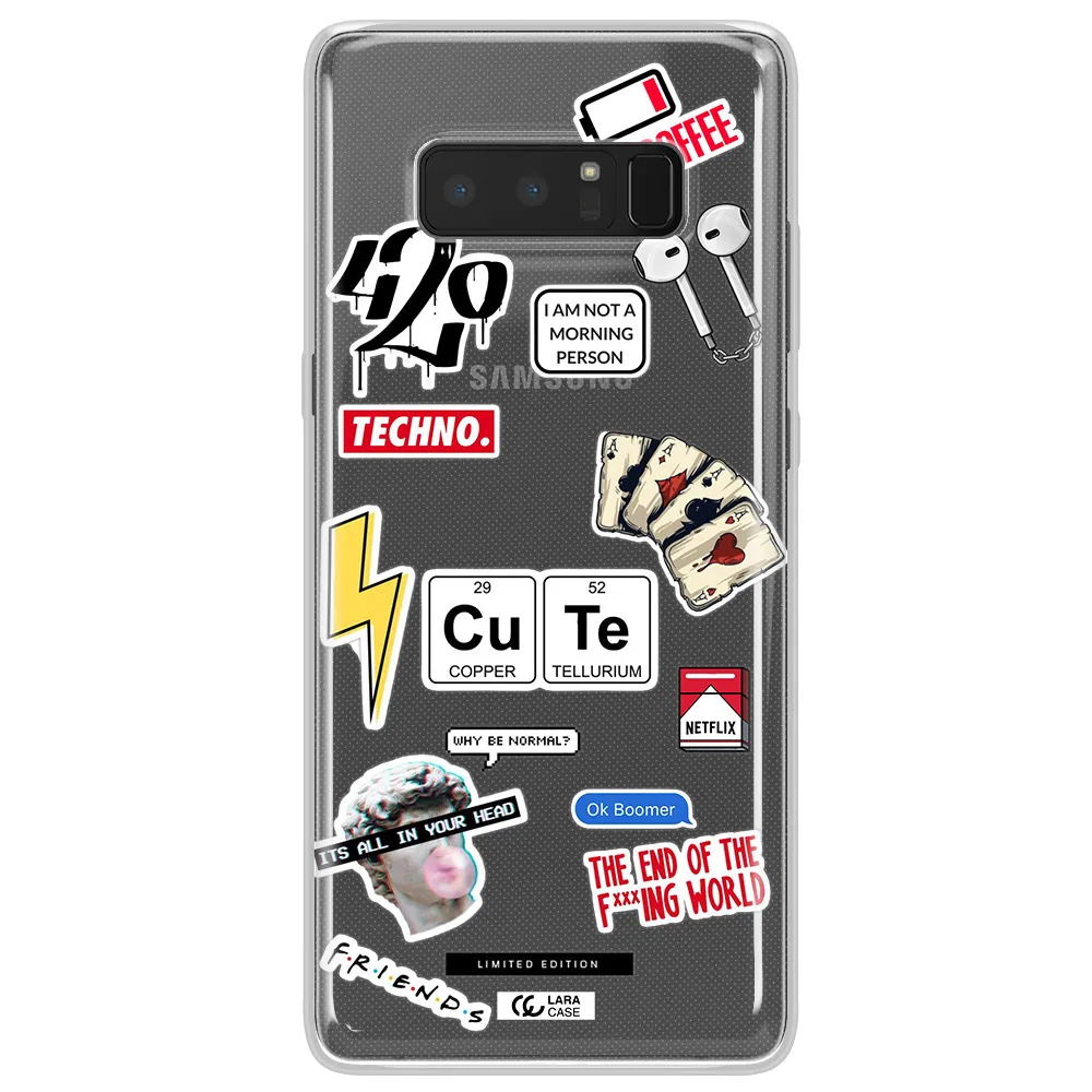 Cute Samsung Note 8 Clear TPU Case