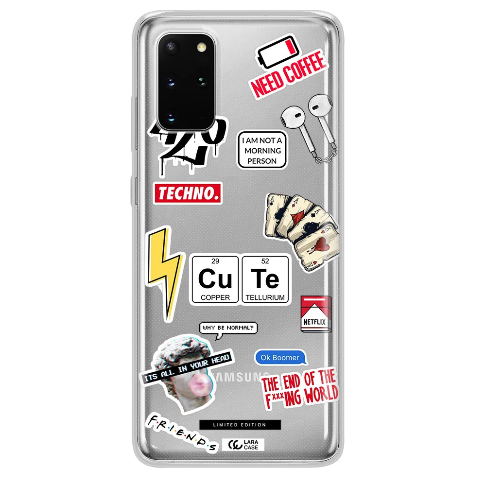 Cute Samsung S 20 Plus Clear TPU Case
