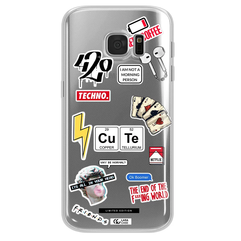 Cute Samsung S 7 Clear TPU Case