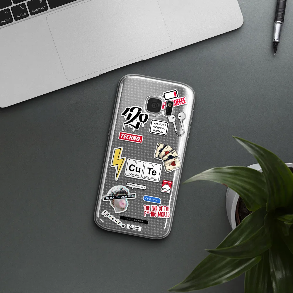 Cute Samsung S 7 Clear TPU Case