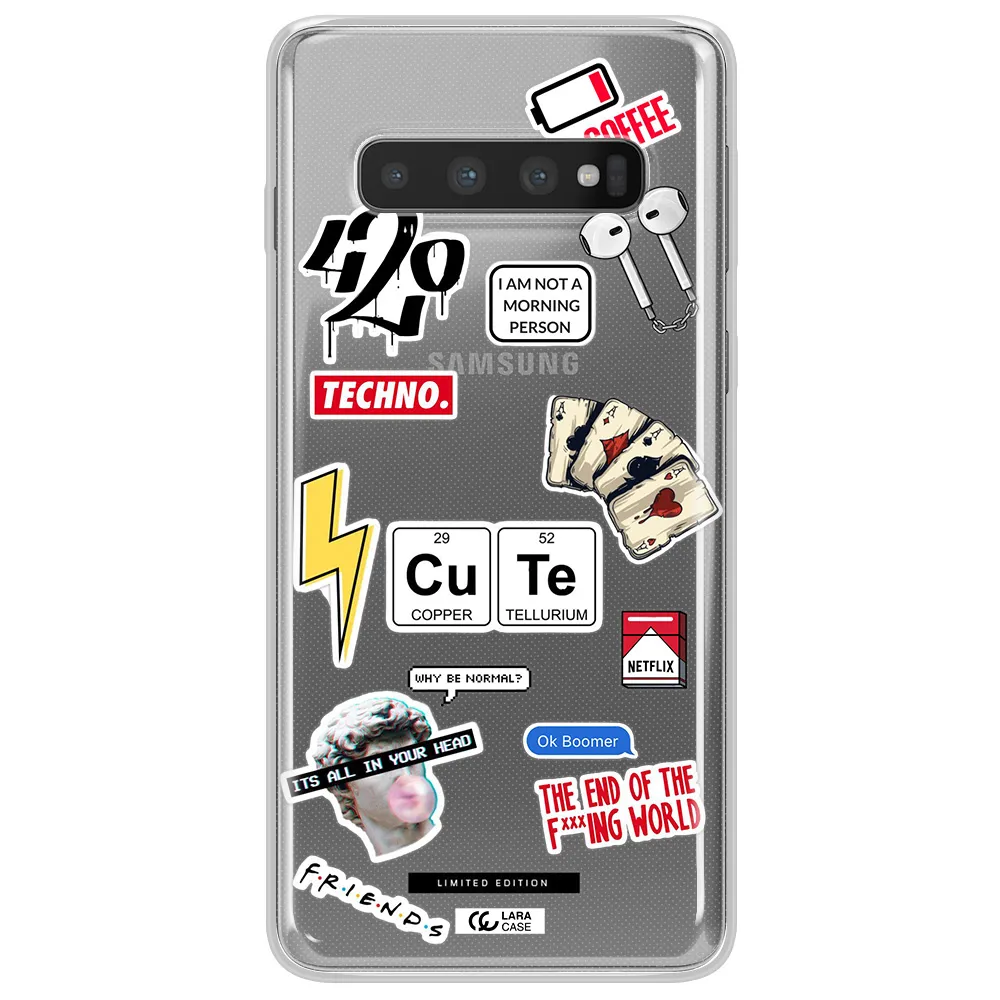 Cute Samsung S10 Clear TPU Case