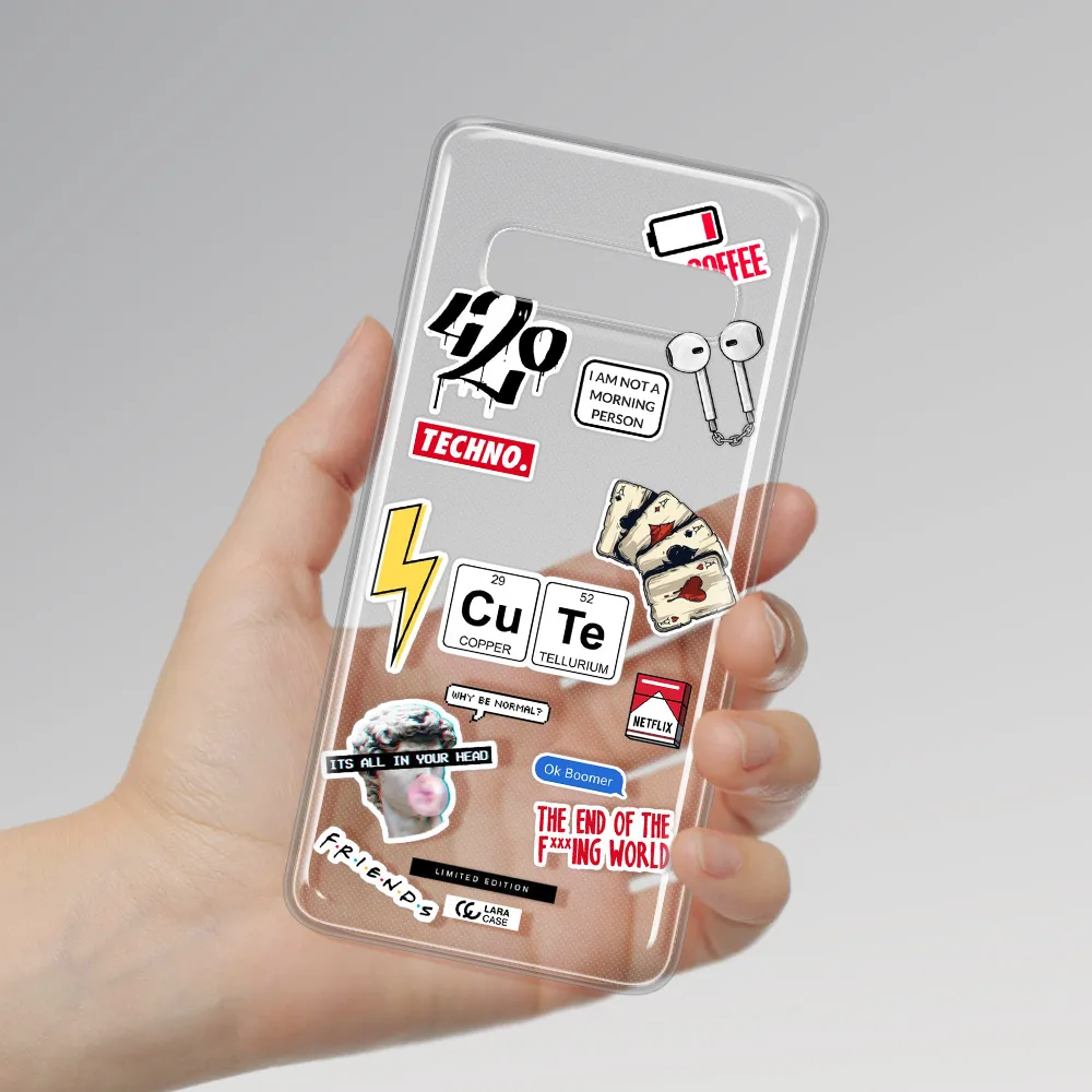 Cute Samsung S10 Clear TPU Case