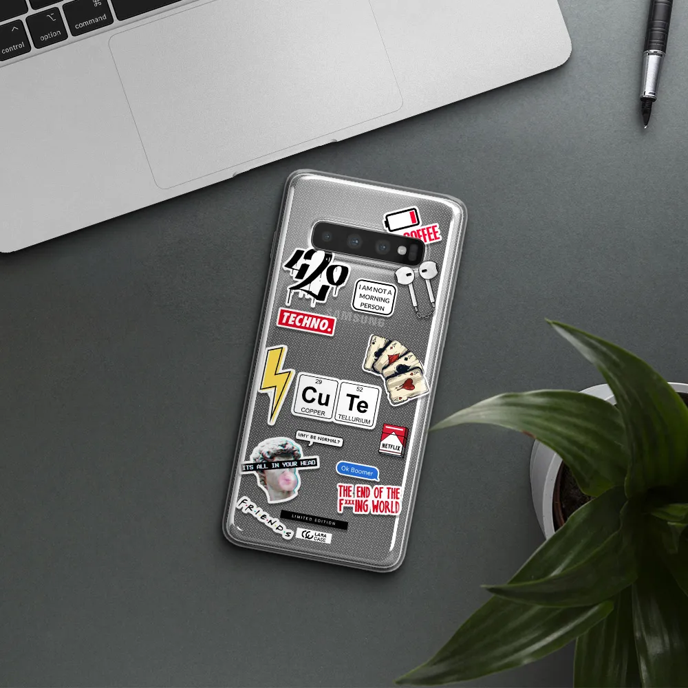 Cute Samsung S10 Plus Clear TPU Case