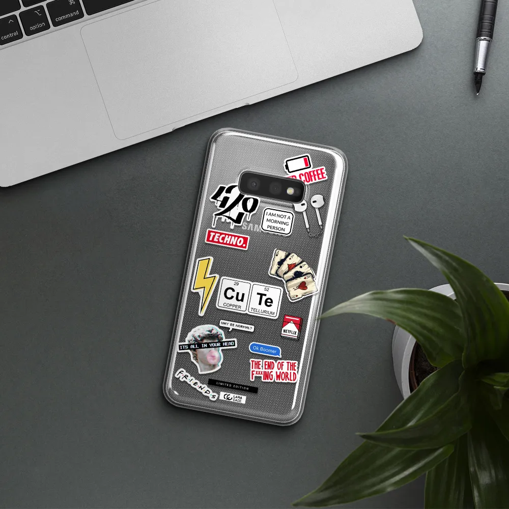 Cute Samsung S10e Clear TPU Case