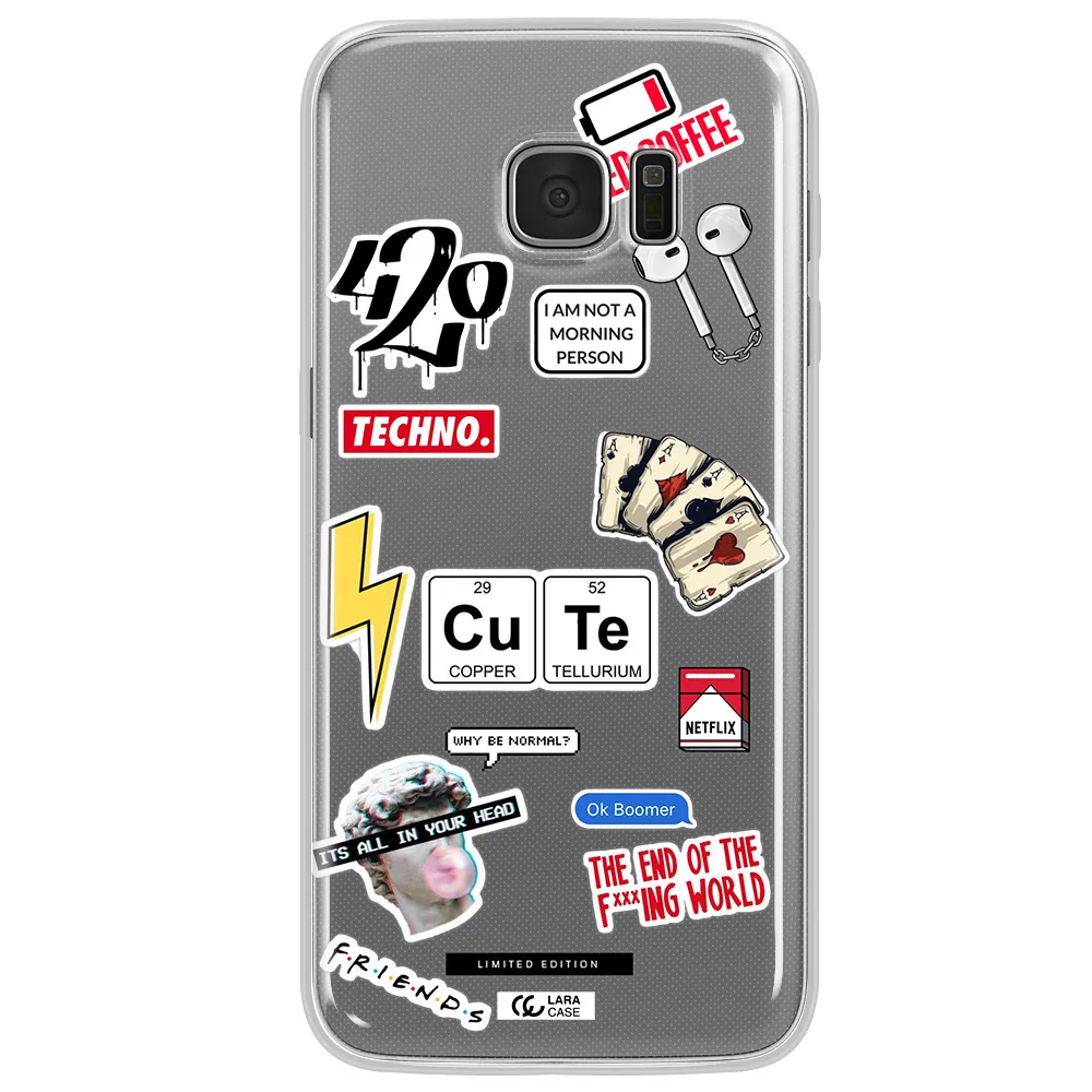 Cute Samsung S7 Edge Clear TPU Case