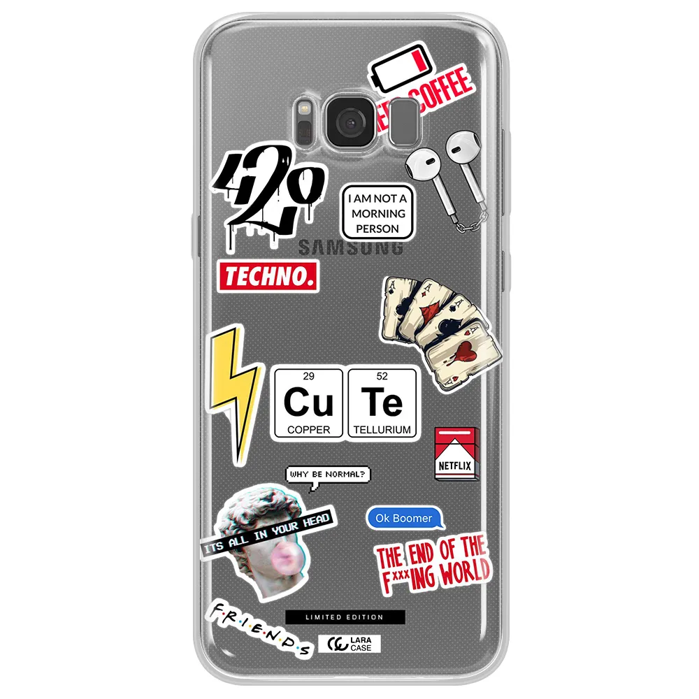 Cute Samsung S8 Clear TPU Case
