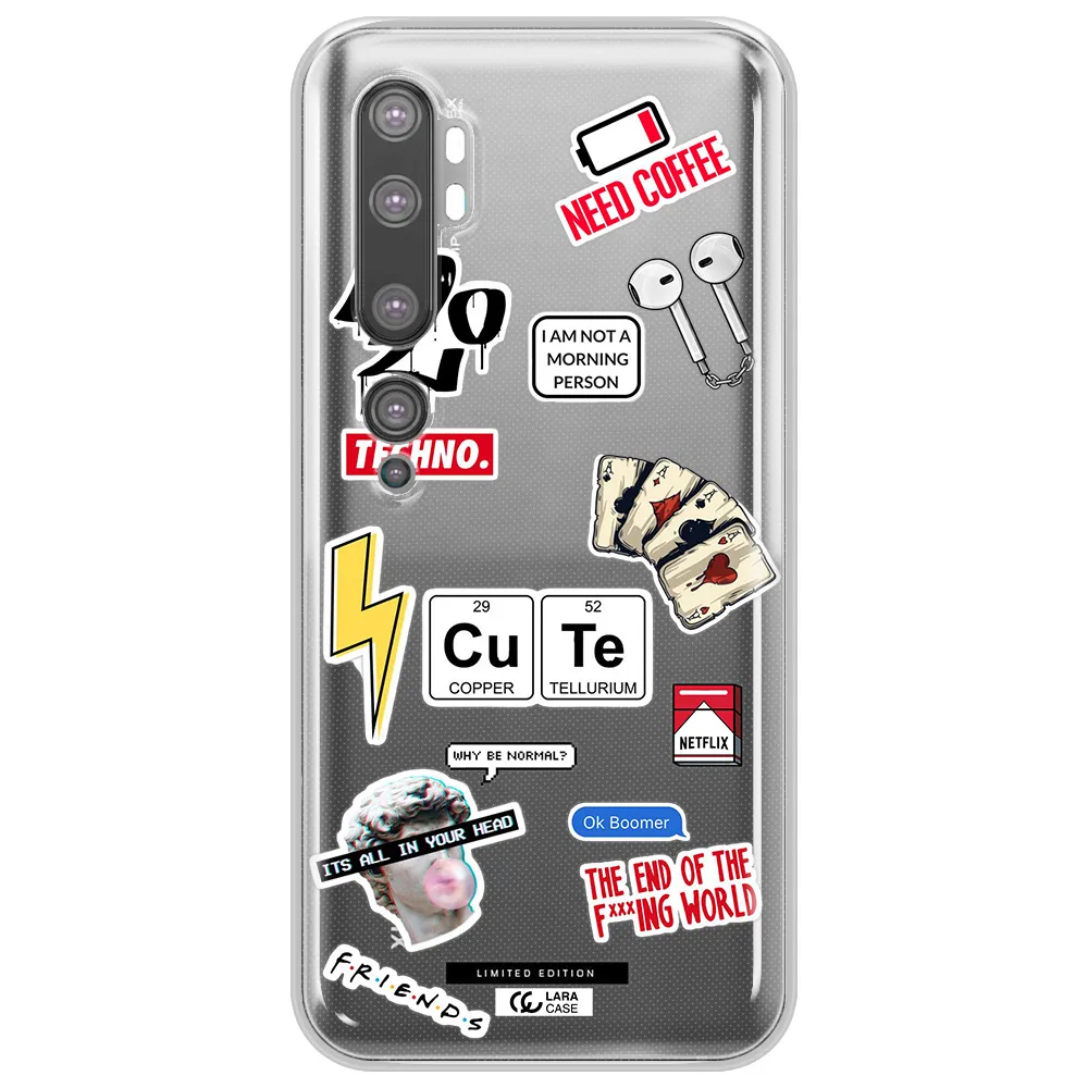 Cute Xiaomi Mi Note 10 Clear TPU Case