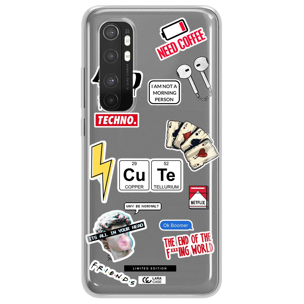 Cute Xiaomi Mi Note 10 Lite Clear TPU Case