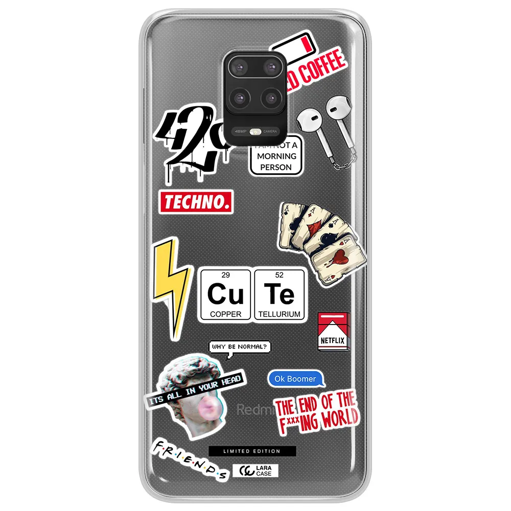 Cute Xiaomi Note 9S Clear TPU Case