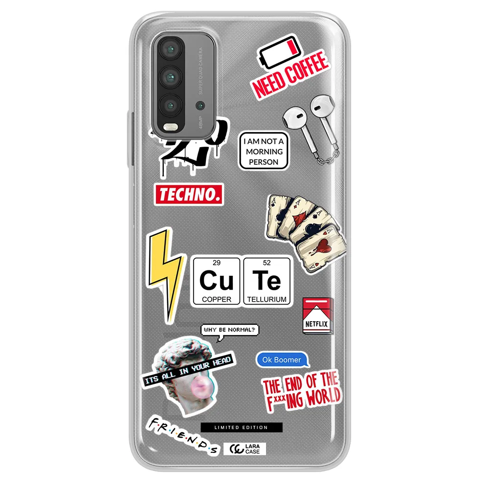 Cute Xiaomi Redmi 9T Clear TPU Case