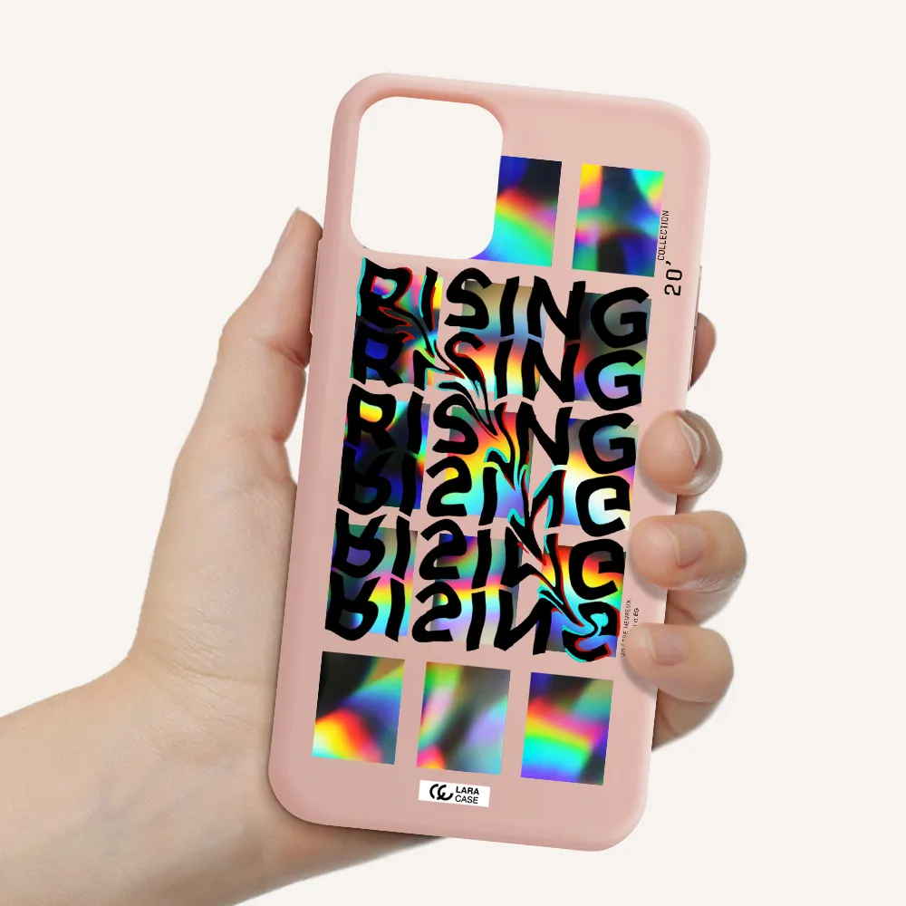 Rising Apple iPhone 11 pro max Silicone pastel pink Case