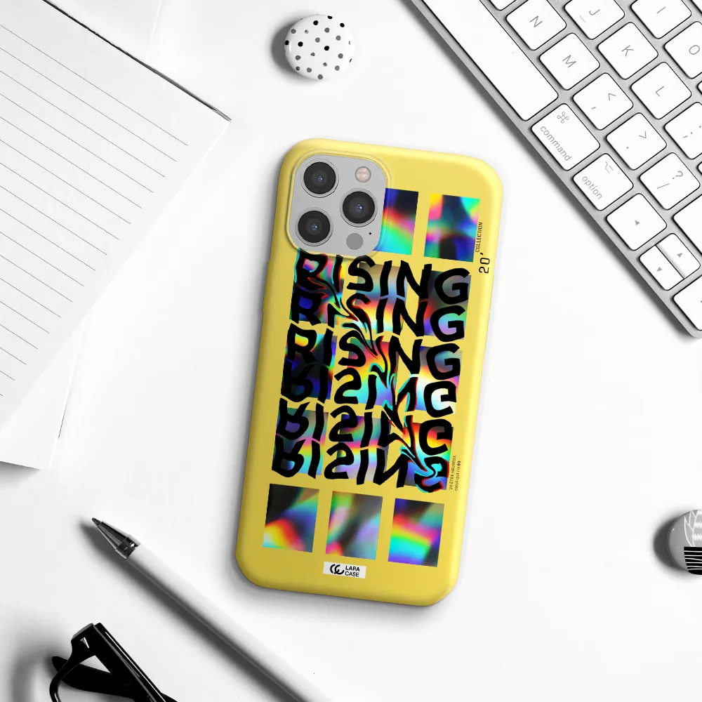 Rising Apple iPhone 12 pro max Silicone canary yellow Case