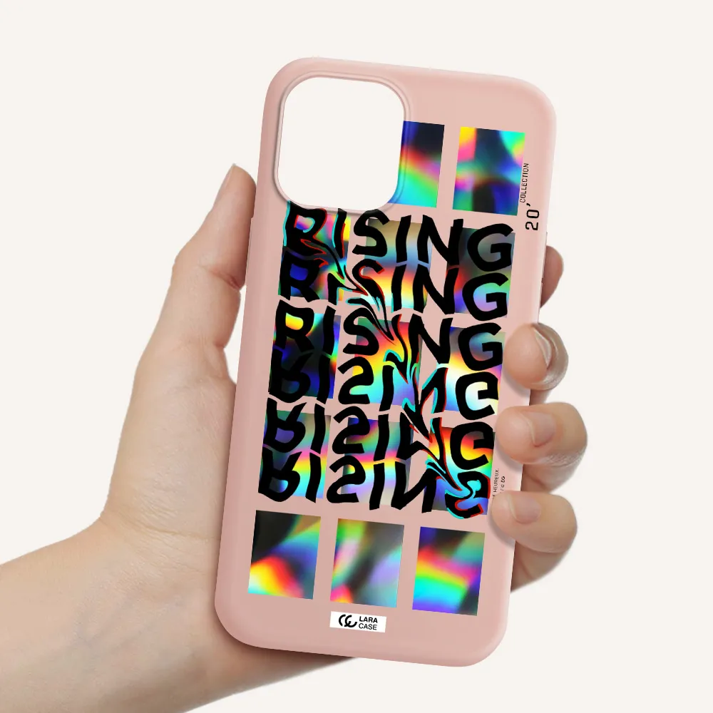 Rising Apple iPhone 12 pro Silicone pastel pink Case