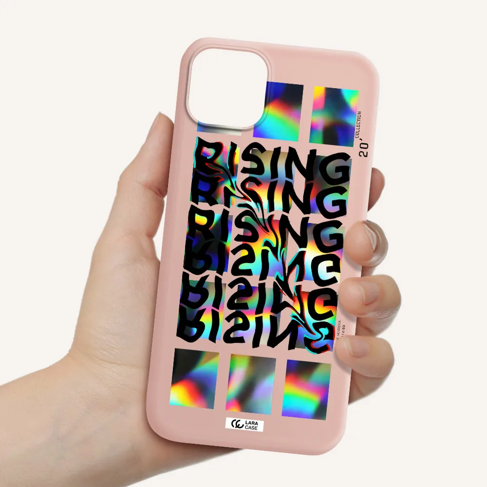 Rising Apple iPhone 14 Silicone pastel pink Case
