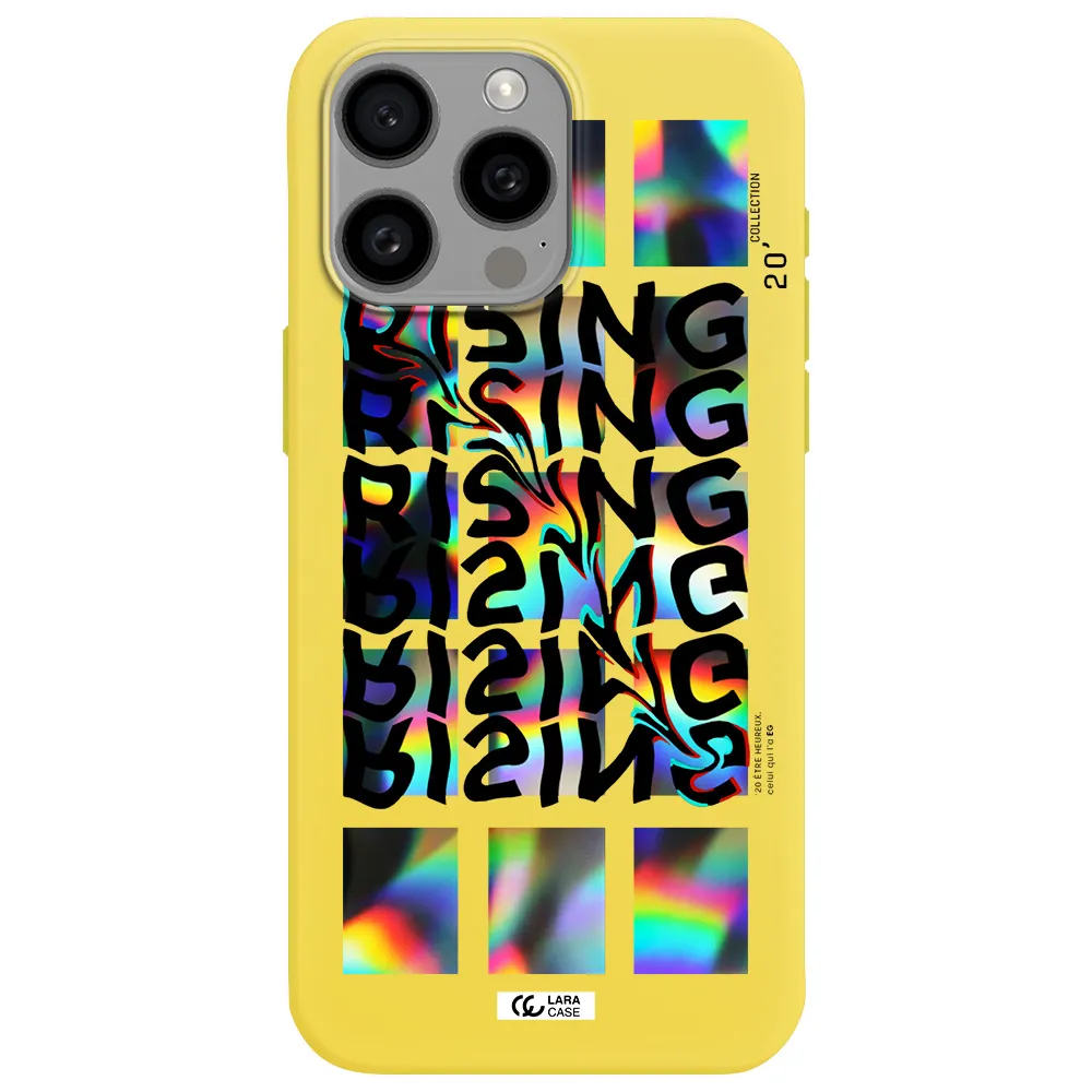 Rising Apple Iphone 15 Pro max Silicone canary yellow Case