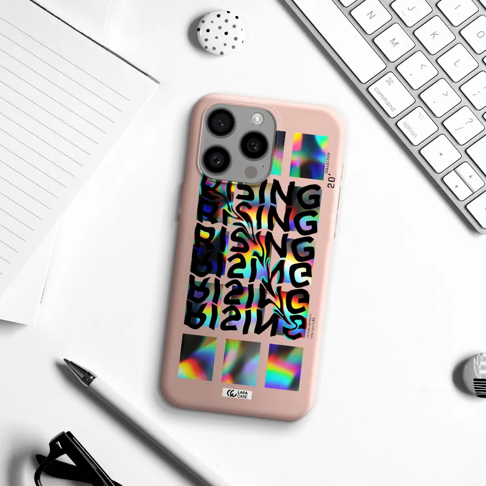 Rising Apple Iphone 15 Pro max Silicone pastel pink Case