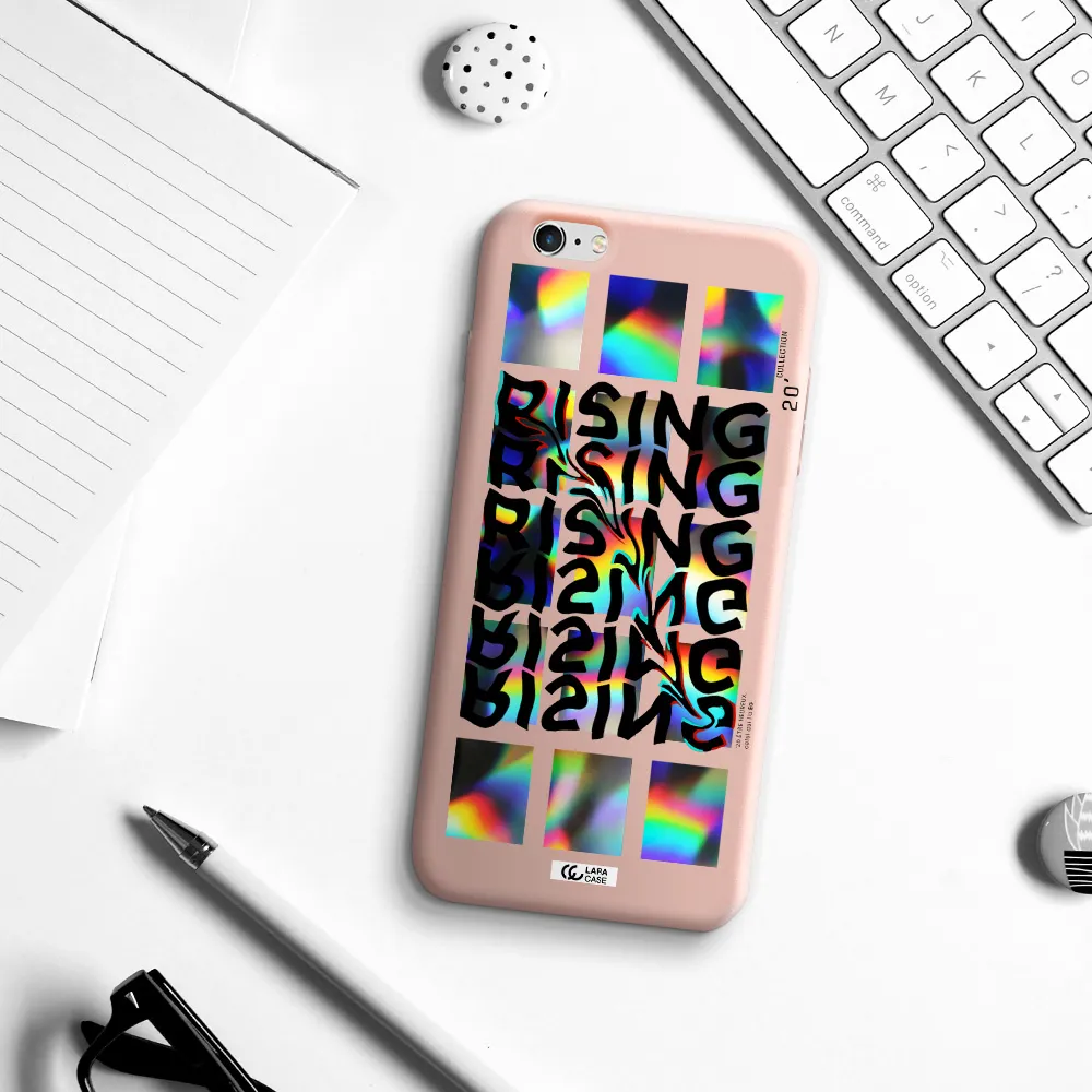 Rising Apple iPhone 6 plus Silicone pastel pink Case
