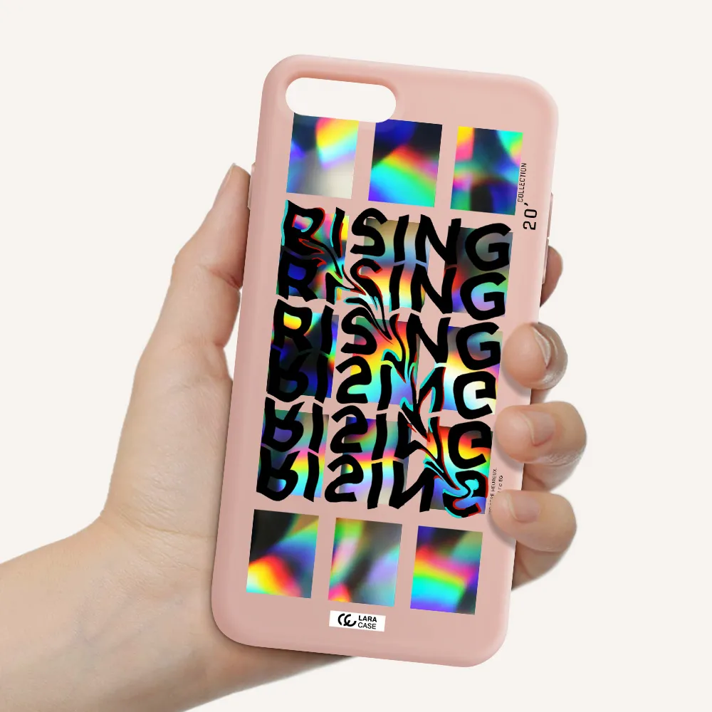 Rising Apple iPhone 7 plus Silicone pastel pink Case