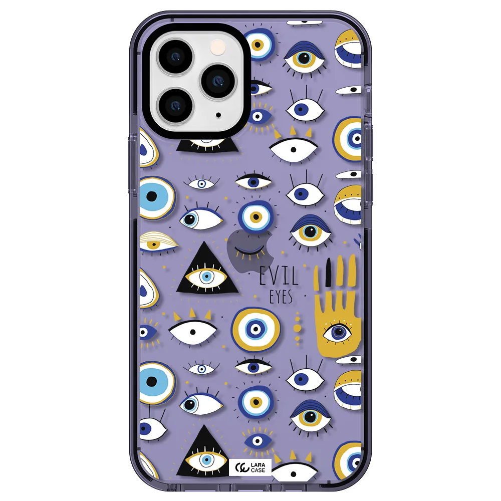 Evil Eyes Apple iPhone 11 pro impact Lilac Case