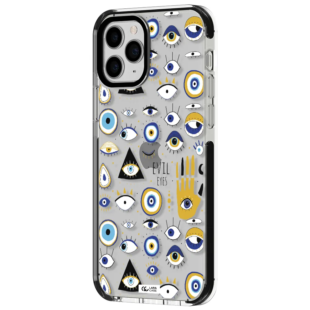 Evil Eyes Apple iPhone 11 pro max impact black border Case
