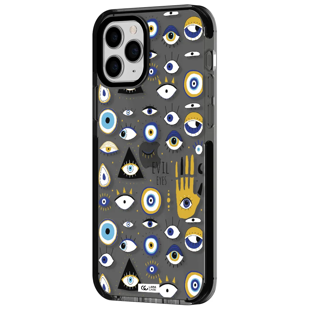 Evil Eyes Apple iPhone 11 pro max impact Smoke Black Case