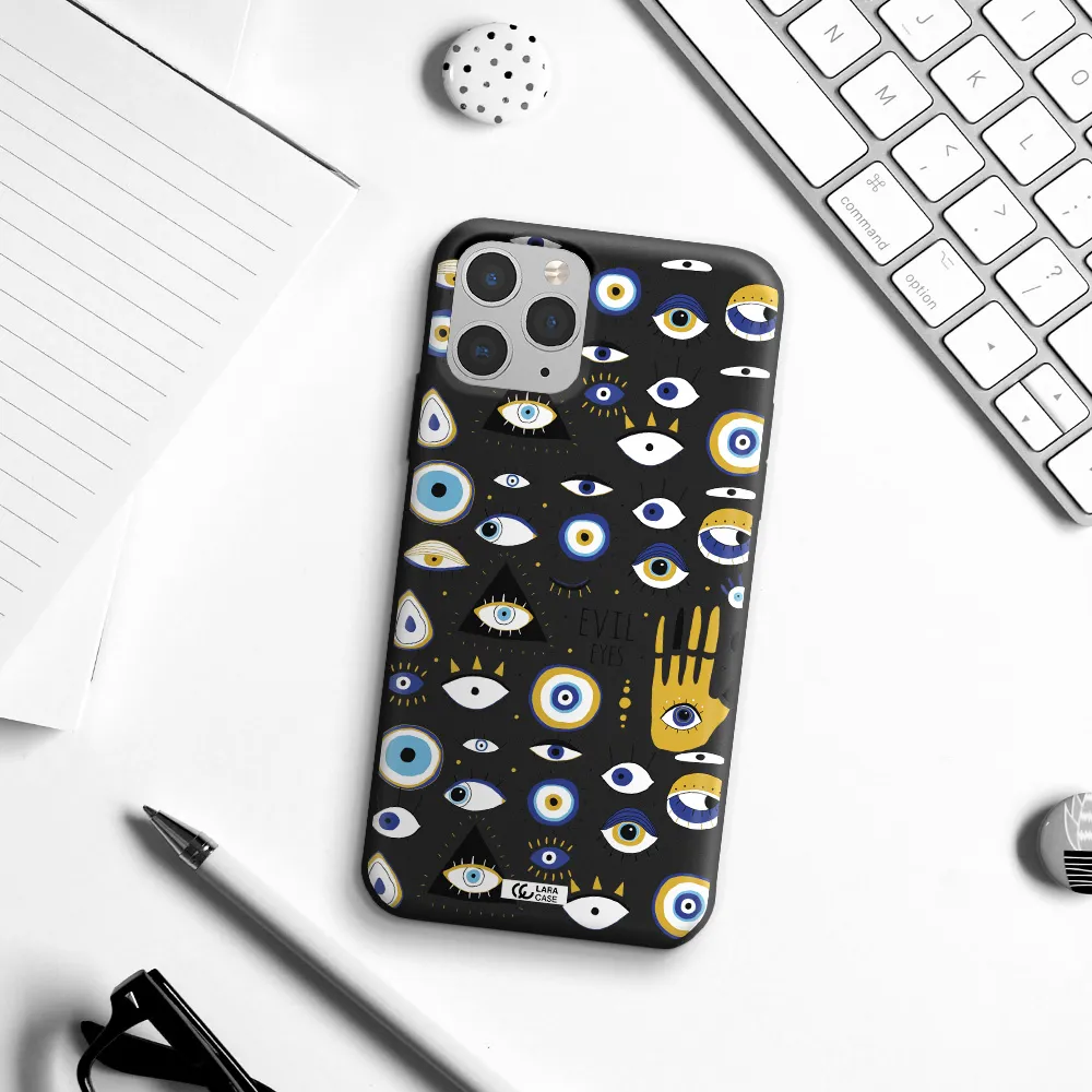 Evil Eyes Apple iPhone 11 pro max Silicone black Case