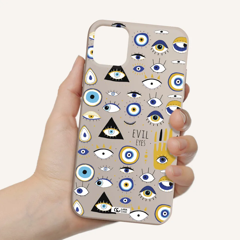 Evil Eyes Apple iPhone 11 Silicone Stone Case