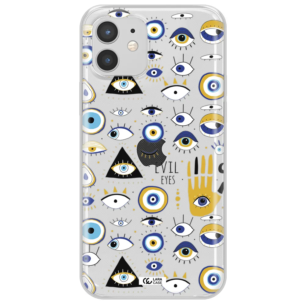 Evil Eyes Apple iPhone 12 Clear TPU Case