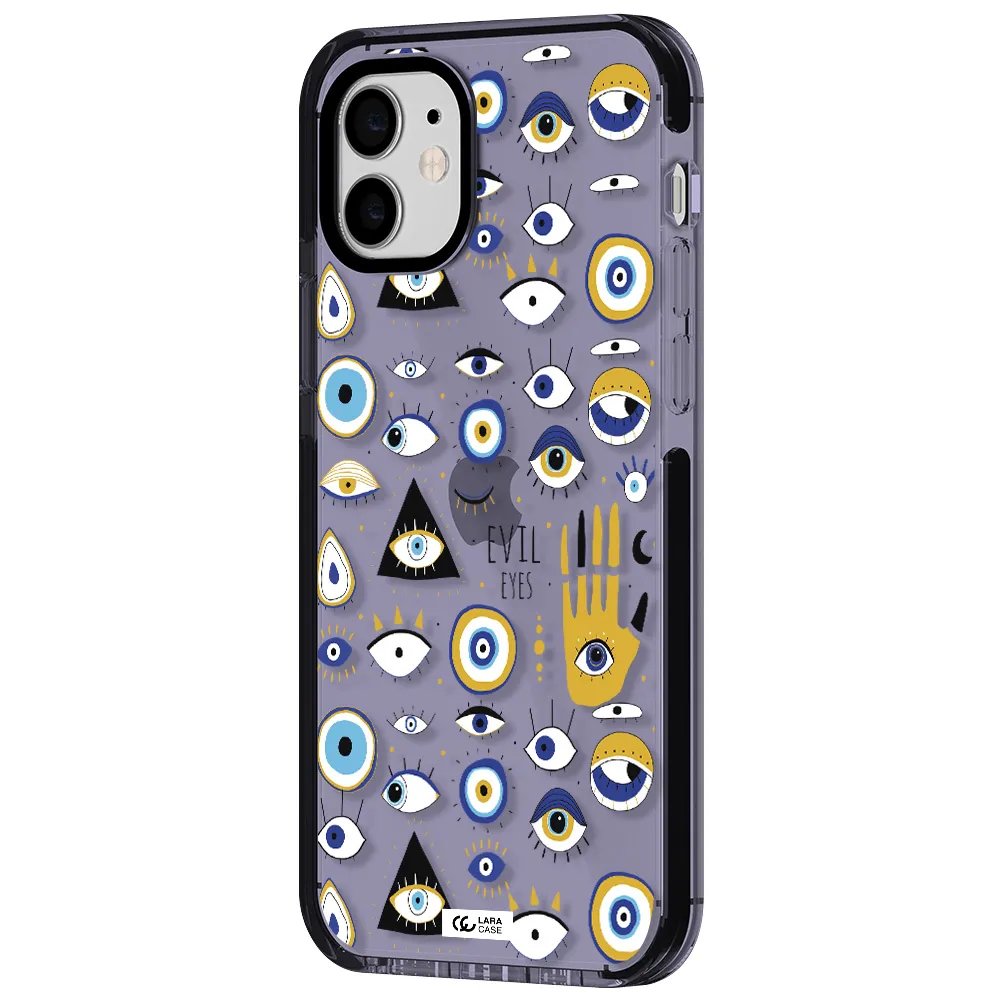 Evil Eyes Apple iPhone 12 impact Lilac Case