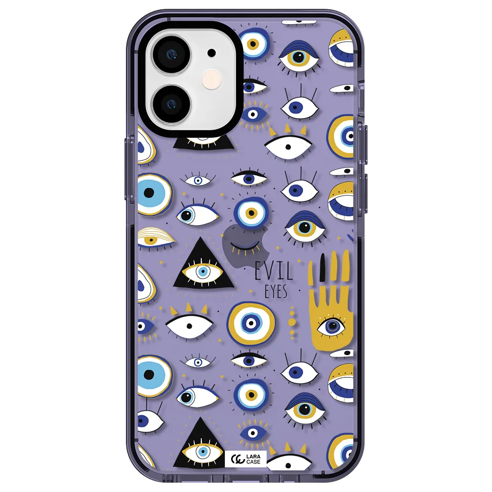 Evil Eyes Apple iPhone 12 mini impact Lilac Case