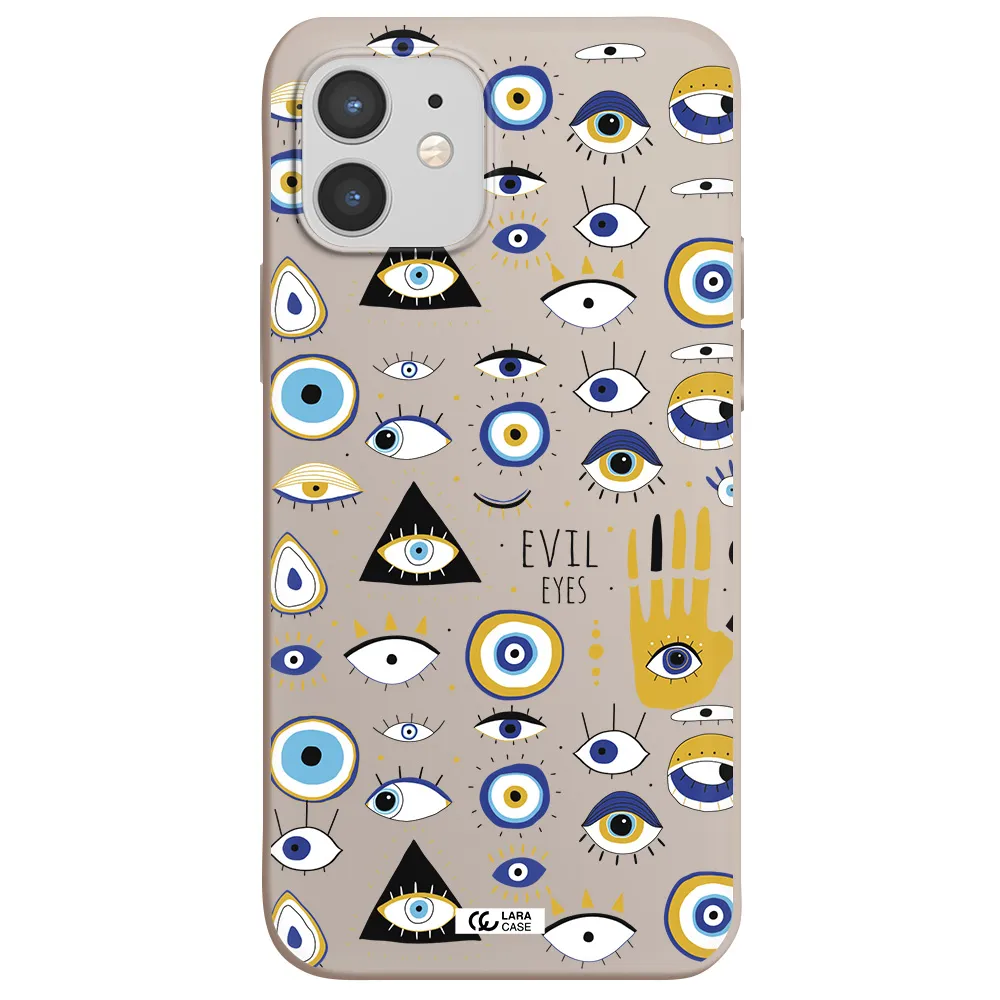 Evil Eyes Apple iPhone 12 mini Silicone Stone Case