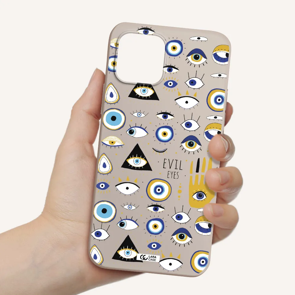 Evil Eyes Apple iPhone 12 mini Silicone Stone Case